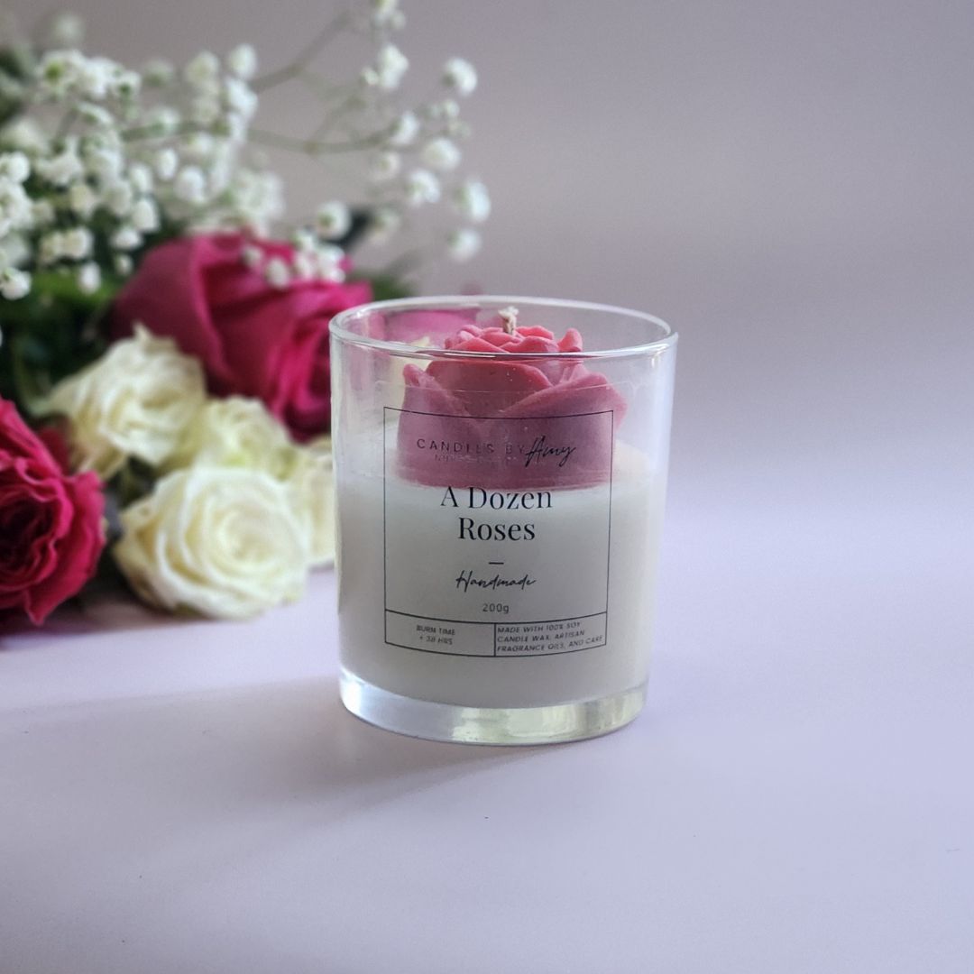 A Dozen Roses Candle