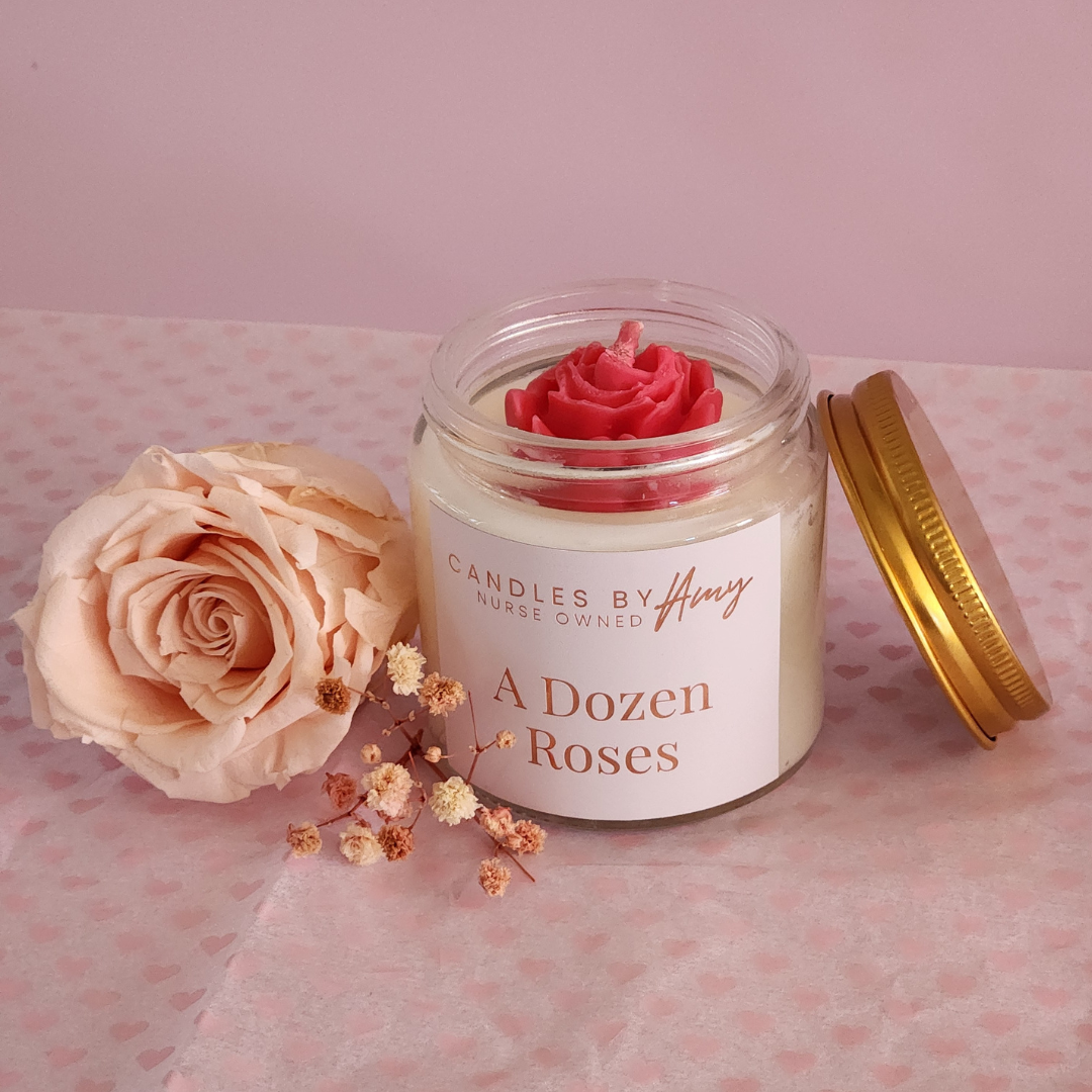 A Dozen Roses Mini Candle