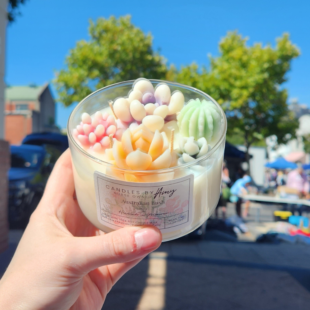 Succulent Garden Candle