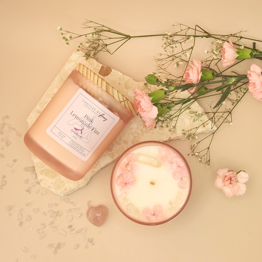 Pink Fundraiser Candle